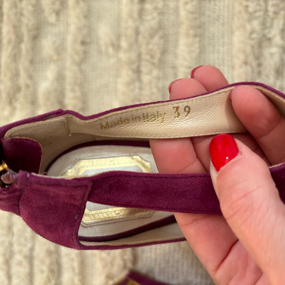Christian Dior Purple Suede Heels size 39 - Picture 7 of 8